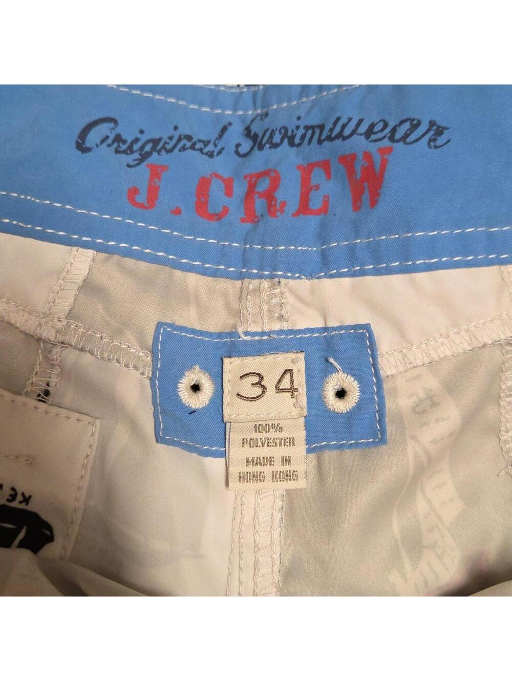 J. Crew | Black and White Patchwork Board Shorts | 34 - Picture 2 of 3